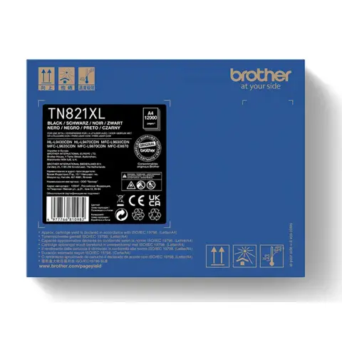 Toner Brother TN821XLBK Czarny do drukarek (Oryginalny) [12k]